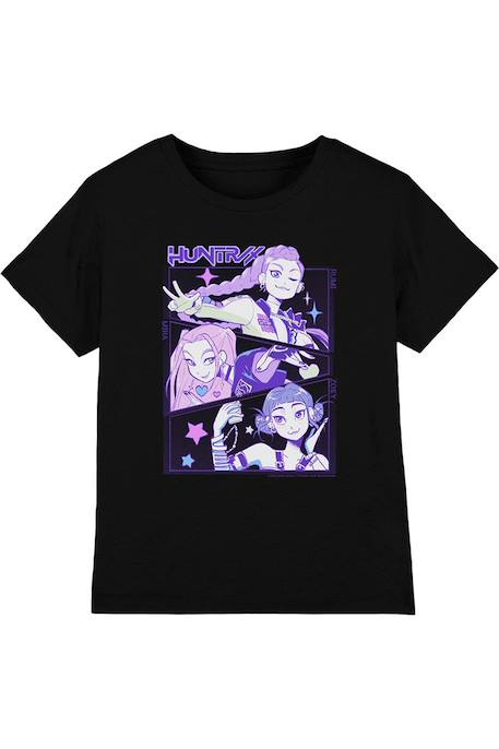 T-shirt fille enfant Huntr/x, KPop Demon Hunters Blanc+Noir+Rose clair+Violet 7 - vertbaudet enfant 