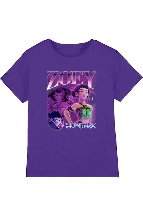 T-shirt fille enfant Zoey Huntr/x, KPop Demon Hunters Bleu marine+Noir+Violet 13 - vertbaudet enfant 