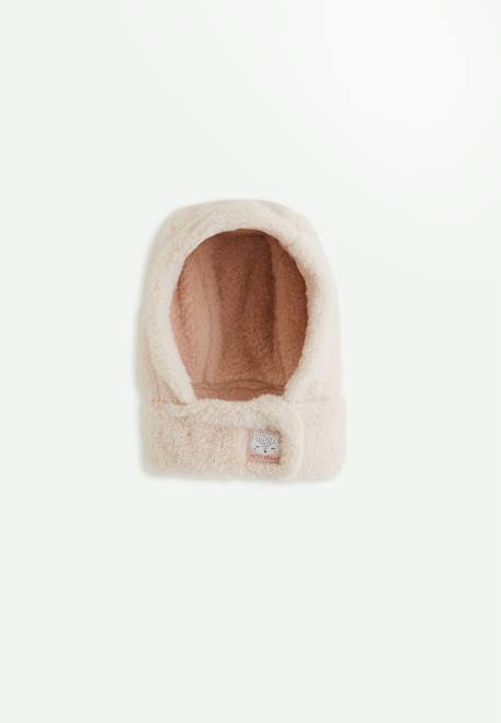 Cagoule bébé en fausse fourrure doucette Rose 1 - vertbaudet enfant 