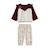 Ensemble bébé sweat et pantalon en molleton aimée Bordeaux 2 - vertbaudet enfant 