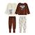 Lot de 2 pyjamas bébé 2 pièces en velours à pieds retroussables mathéo Marron 2 - vertbaudet enfant 