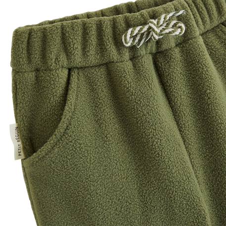 Pantalon bébé en polaire pistache Kaki 4 - vertbaudet enfant 