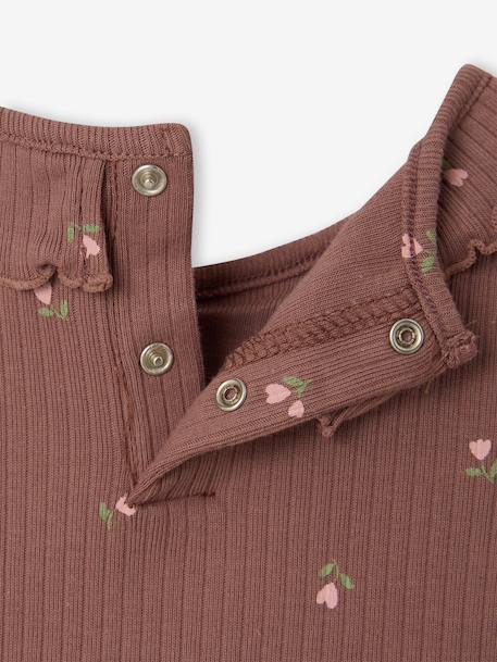 Ensemble t-shirt et short bébé fille chocolat 6 - vertbaudet enfant 