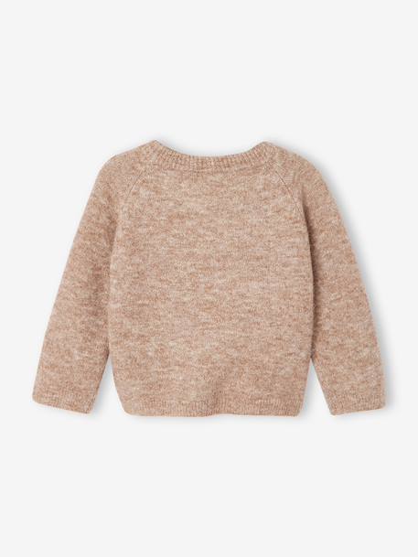 Pull Noël bébé garçon manches longues beige chiné 2 - vertbaudet enfant 