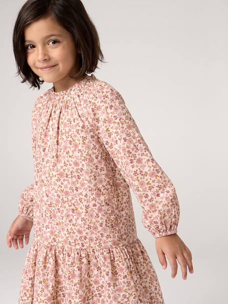 Robe courte fille écru+kaki 5 - vertbaudet enfant 