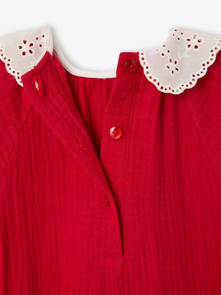 Ensemble barboteuse et collants bébé fille rouge 5 - vertbaudet enfant 