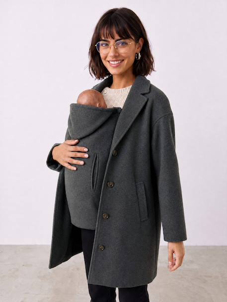 Manteau grossesse et protège bébé anthracite 1 - vertbaudet enfant 