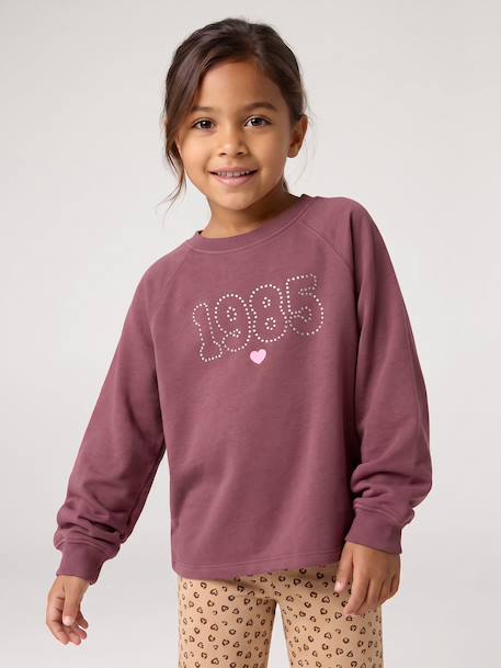 T-shirt manches longues fille encre+prune 6 - vertbaudet enfant 