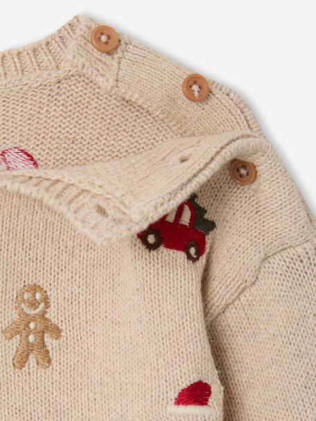 Ensemble bébé garçon pull et pantalon beige chiné 5 - vertbaudet enfant 