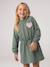 Robe courte à capuche fille gris chiné+marine+vert 21 - vertbaudet enfant 
