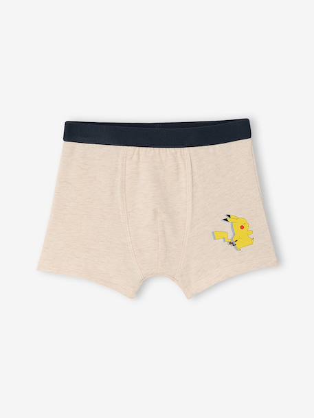 Lot de 5 boxers Pokemon beige chiné 2 - vertbaudet enfant 