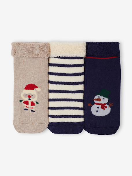 Lot de 5 chaussettes bébé noël marine 3 - vertbaudet enfant 
