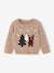 Pull Noël bébé garçon manches longues beige chiné 1 - vertbaudet enfant 