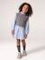 Robe-chemise fille effet 2 en 1 écru+gris chiné+marine 6 - vertbaudet enfant 