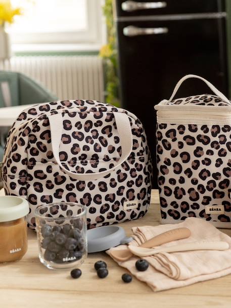 Sac repas isotherme beige imprimé+gris chiné 3 - vertbaudet enfant 