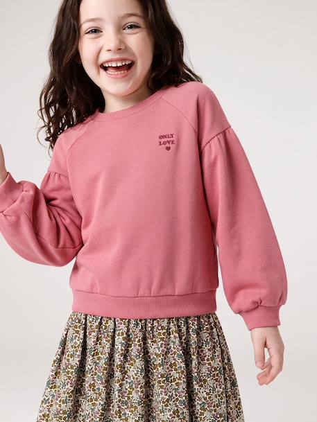 Robe bi-matière fille anthracite+écru+mauve+vert sauge 18 - vertbaudet enfant 