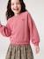 Robe bi-matière fille anthracite+écru+mauve+vert sauge 18 - vertbaudet enfant 