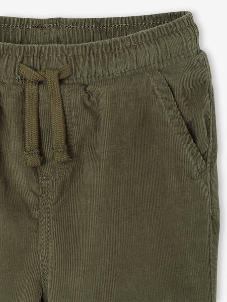 Pantalon velours bébé garçon kaki+marine 3 - vertbaudet enfant 
