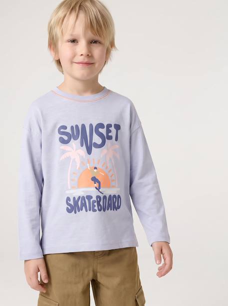 T-shirt manches longues garçon bleu clair 1 - vertbaudet enfant 