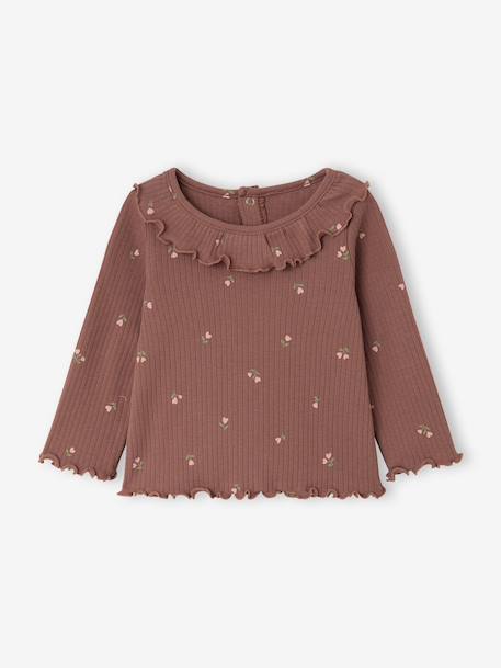 Ensemble t-shirt et short bébé fille chocolat 2 - vertbaudet enfant 