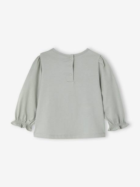 T-shirt manches longues bébé fille bleu glacier 4 - vertbaudet enfant 