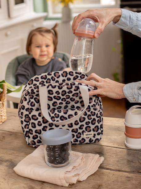 Sac repas isotherme beige imprimé+gris chiné 2 - vertbaudet enfant 