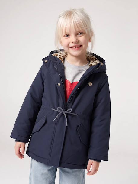 Parka 3 en 1 fille amovible blush+marine 20 - vertbaudet enfant 
