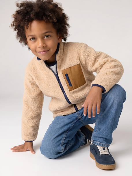 Parka 3 en 1 garçon amovible bleu ardoise+noix de pécan 14 - vertbaudet enfant 