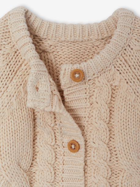 Gilet bébé garçon torsadé beige chiné 3 - vertbaudet enfant 