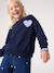 Sweat fille marine+vert de gris 1 - vertbaudet enfant 