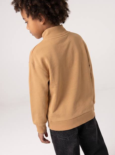 Sweat col camionneur garçon bleu canard+jaune 8 - vertbaudet enfant 