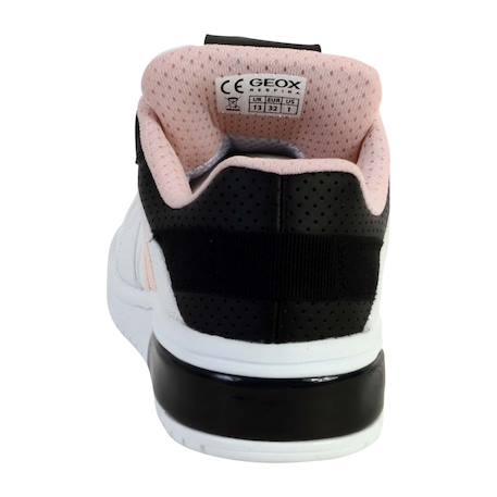 Baskets basses à lacets velours White black 3 - vertbaudet enfant 