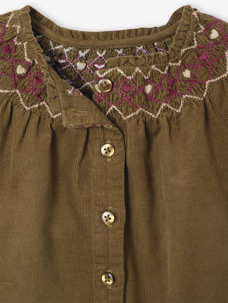 Blouse bébé fille manches longues olive 3 - vertbaudet enfant 