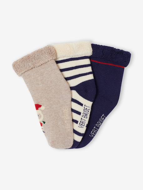Lot de 5 chaussettes bébé noël marine 2 - vertbaudet enfant 