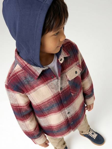 Chemise à capuche garçon bordeaux 2 - vertbaudet enfant 