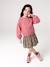 Robe bi-matière fille anthracite+écru+mauve+vert sauge 12 - vertbaudet enfant 