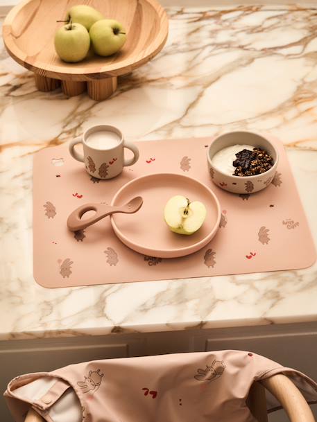 Bavoir à manches Merle - argile+blanc+blush+écru+jaune+jaune imprimé+rose+rose pâle+taupe+vieux rose 24 - vertbaudet enfant 
