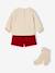 Ensemble Noël bébé fille sweat short collants rouge 6 - vertbaudet enfant 