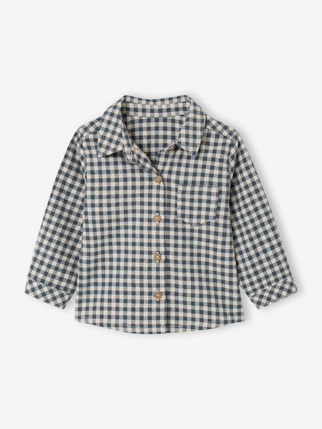 Ensemble salopette chemise bébé garçon olive 2 - vertbaudet enfant 