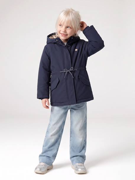 Parka 3 en 1 fille amovible blush+marine 25 - vertbaudet enfant 