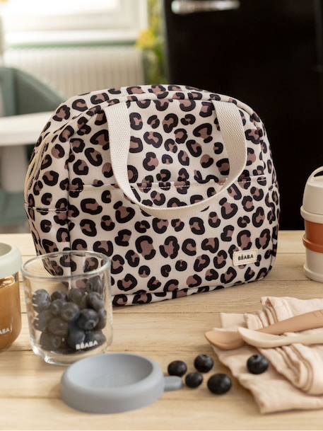 Sac repas isotherme beige imprimé+gris chiné 1 - vertbaudet enfant 