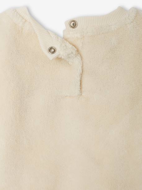 Sweat Noël bébé fille sherpa vanille 4 - vertbaudet enfant 
