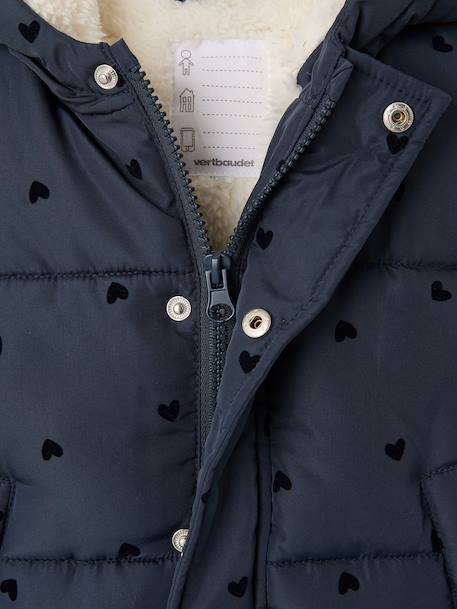 Doudoune bébé fille à capuche bleu nuit 3 - vertbaudet enfant 