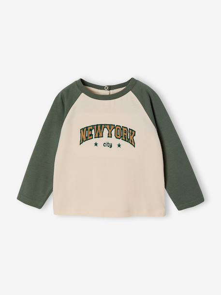 T-shirt manches longues bébé garçon vanille 1 - vertbaudet enfant 