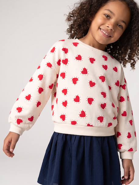 Robe fille 2 en 1 molleton et gaze de coton anthracite+marine+rouge 18 - vertbaudet enfant 