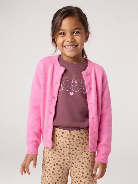Gilet fille manches longues bleu+bordeaux+rose 10 - vertbaudet enfant 