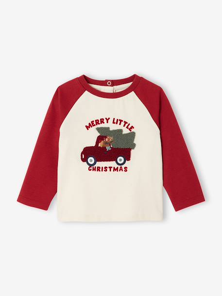 T-shirt manches longues bébé garçon rouge 1 - vertbaudet enfant 