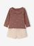 Ensemble t-shirt et short bébé fille chocolat 1 - vertbaudet enfant 