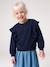 Robe manches longues fille écru+marine 11 - vertbaudet enfant 