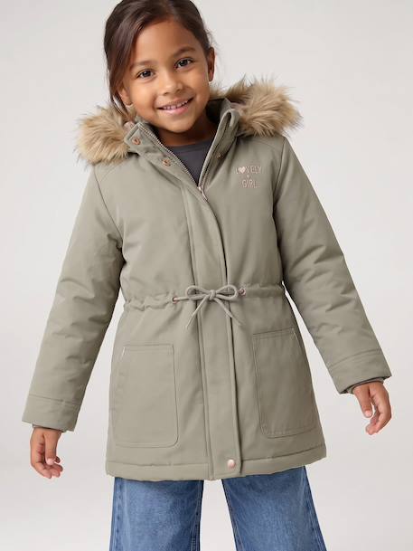 Parka fille 3 en 1 hiver à capuche kaki+noir+PURPLE DARK+sauge+Vert+vert de gris 43 - vertbaudet enfant 